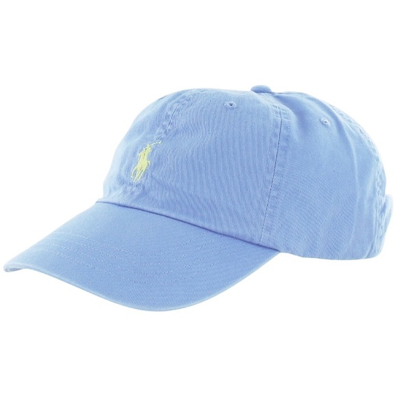 Blue Polo Hat With Yellow Horse 